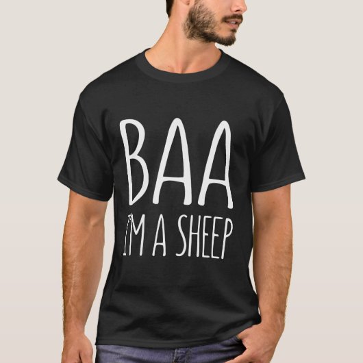 バア私はクリスマスのための羊の衣装ギフトだ Tシャツ (正面)