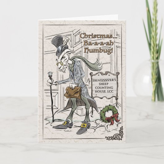 バア – オウムズハンバグプニークリスマス折り畳みホリデーカード シーズンカード (正面)