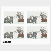 バア、バア、バ 長方形シール (シート)