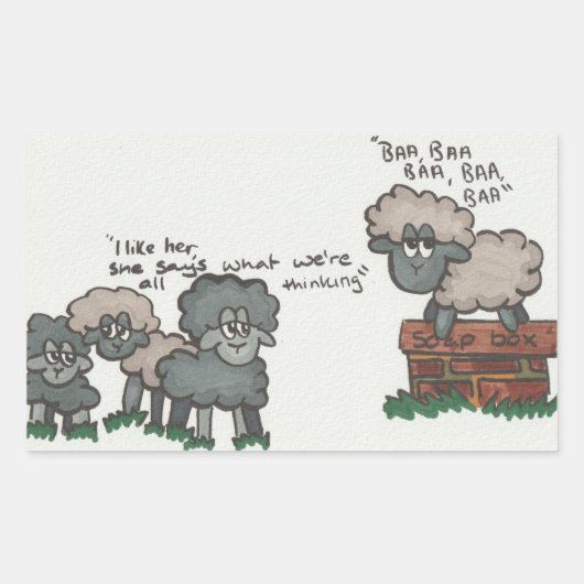 バア、バア、バ 長方形シール (正面)