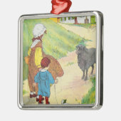 バア、バア、黒い羊、羊毛はある? メタルオーナメント (左)