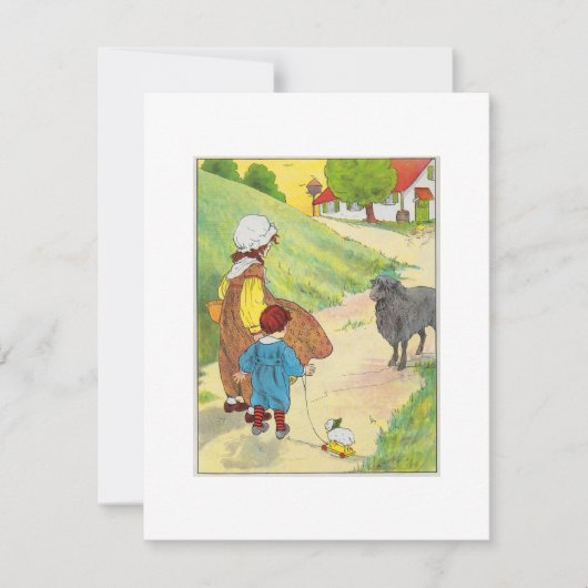 バア、バア、黒い羊、羊毛はある？ 招待状 (正面)