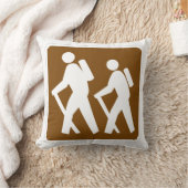 バイおもしろいクラシックハイキングトレイルサイン クッション (ブランケット)