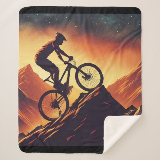 バイやる気を起こさせるク、自転車、サイクリング、スポーツ、趣味 シェルパブランケット (正面)