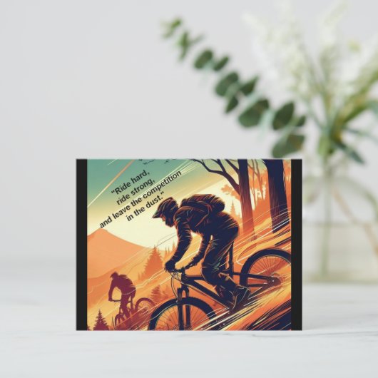 バイやる気を起こさせるク、自転車、サイクリング、スポーツ、趣味 ポストカード (スタンド正面)