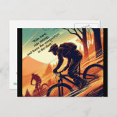 バイやる気を起こさせるク、自転車、サイクリング、スポーツ、趣味 ポストカード (正面/裏面)