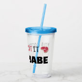 バイアおもしろいス・ベビーでカットしたユーモア アクリルタンブラー (裏面)