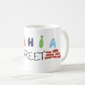 バイアの通りのロゴのマグ コーヒーマグカップ (正面右)