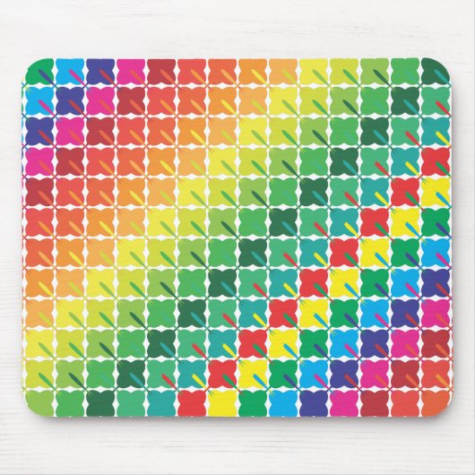 バイアスの丸い正方形の見本カラー マウスパッド (正面)