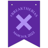 バイアスハッシュタグを破る3月8日の女性の日2022 バンティングフラッグ (第2の旗)