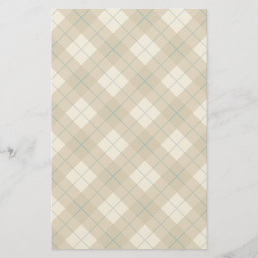 バイアスプレイド金ゴールド付き緑ストライプ 便箋 (正面)