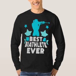 バイアスリート最高のエバースポーツバイアスロンバイアスロン Tシャツ