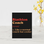 バイアスロンのコーチ定義おもしろいバイアスリートユーモア5 カード (黄色い花)