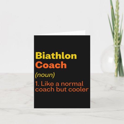 バイアスロンのコーチ定義おもしろいバイアスリートユーモア7 カード (正面)