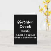 バイアスロンのコーチ定義おもしろいバイアスリートユーモア8 カード (黄色い花)