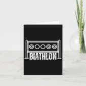 バイアスロンの目標スキー競技選手バイアスリートシュート カード (正面)