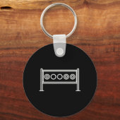バイアスロンの目標スキー競技選手バイアスリートシュート キーホルダー (正面)