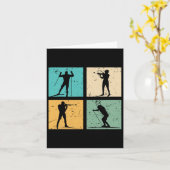 バイアスロンスキークロスカントリースキーBiathlon Gif カード (黄色い花)