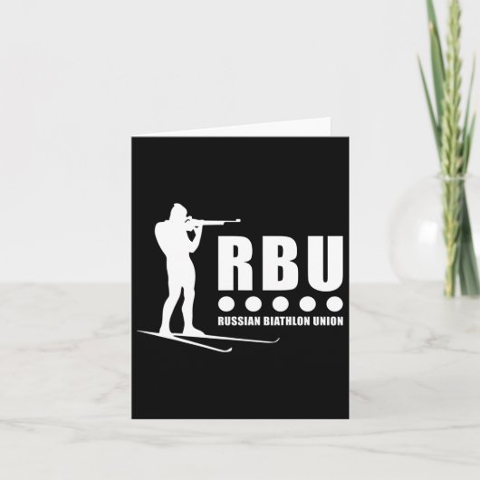 バイアスロンスキースキエースウィンタースポーツクロスカントリーラス カード (正面)