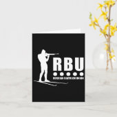 バイアスロンスキースキエースウィンタースポーツクロスカントリーラス カード (黄色い花)