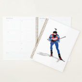 バイアスロンスキーヤーウィンタースポーツアスリートインアクション プランナー手帳 (ディスプレー)