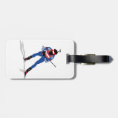 バイアスロンスキーヤーウィンタースポーツアスリートインアクション ラゲッジタグ (裏面横)