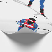 バイアスロンスキーヤーウィンタースポーツアスリートインアクション ラッピングペーパー