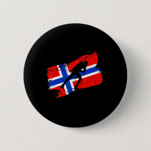 バイアスロンノルウェー国旗Noruigan Cross Country Skin 缶バッジ