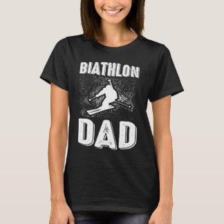 バイアスロンパパウィンタースポーツスノーバイアスリートクロス Tシャツ