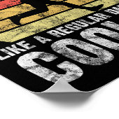 バイアスロンランニングランナーマラソンパパ父の日 ポスター (角)