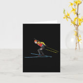 バイアスロン北欧ウィンタースポーツ カード (黄色い花)