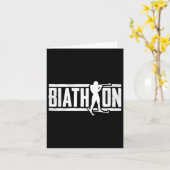 バイアスロン射撃、 発砲スポーツターゲットスキー競技会 カード (黄色い花)