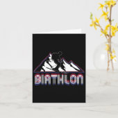 バイアスロン射撃、 発砲スポーツターゲットスキー競技会 カード (黄色い花)