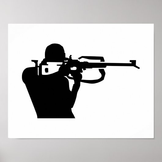 バイアスロン射撃、 発砲 ポスター (正面)
