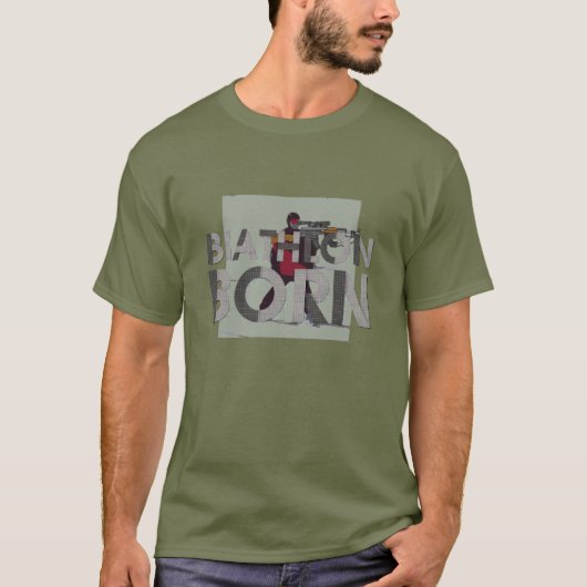 バイアスロン生まれTシャツ Tシャツ (正面)