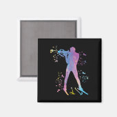 バイアスロン選手 ノルディックスキー バイアスロン 3 マグネット (正面/裏面)