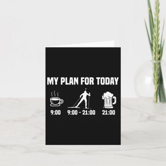 バイアスロン・バイアスリート・プラン今日コーヒービールスキーS カード (正面)