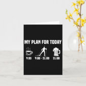 バイアスロン・バイアスリート・プラン今日コーヒービールスキーS カード (黄色い花)