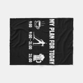 バイアスロン・バイアスリート・プラン今日コーヒービールスキーS フリースブランケット (正面(横))