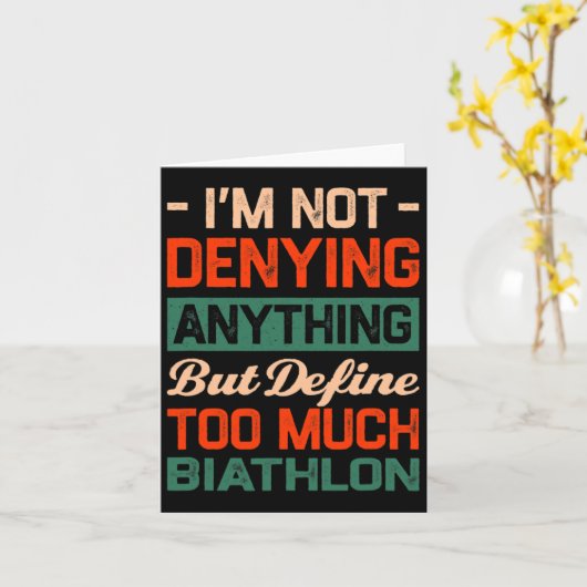 バイアスロン 多すぎ 笑 面白いバイアスロン選手 ユーモア カード (黄色い花)