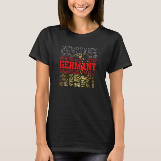バイアスロンGermanyウィンタースポーツ Tシャツ (正面)