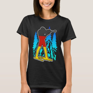 バイアスロンGermany sportドイツのバイアスリートファンスキーヤー Tシャツ
