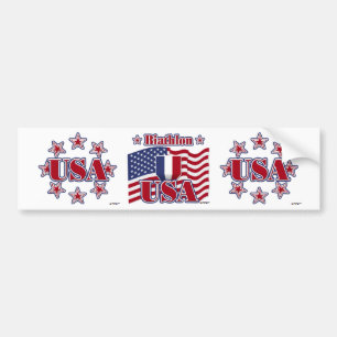 バイアスロンUSA バンパーステッカー
