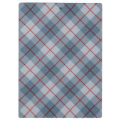 バイアス格子縞の青赤いストライプ クリップボード (裏面)