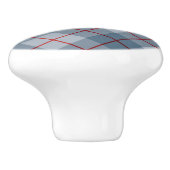 バイアス格子縞の青赤いストライプ セラミックノブ (側面)