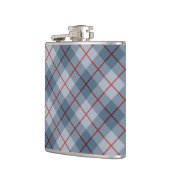 バイアス格子縞の青赤いストライプ フラスク (左)