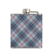 バイアス格子縞の青赤いストライプ フラスク (裏面)