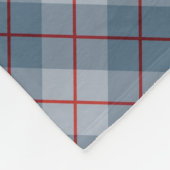 バイアス格子縞の青赤いストライプ フリースブランケット (角)