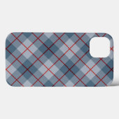 バイアス格子縞の青赤いストライプ Case-Mate iPhoneケース (裏面 (横))