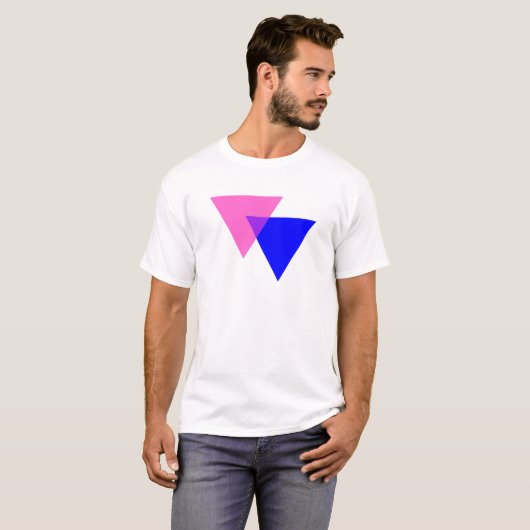 バイアングルズバイセクシャルプライド Tシャツ (正面フル)